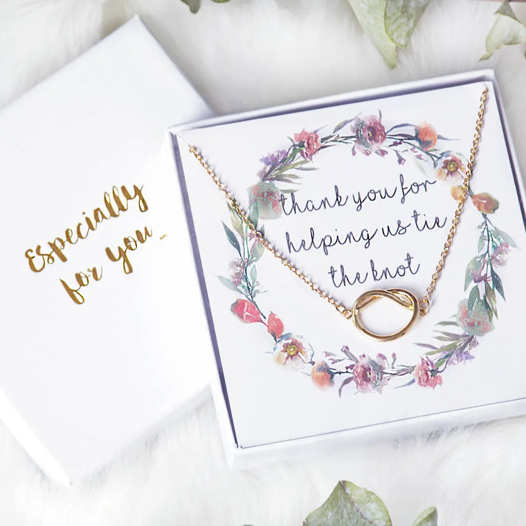 Infinity Knot Necklace Bridesmaid Gift