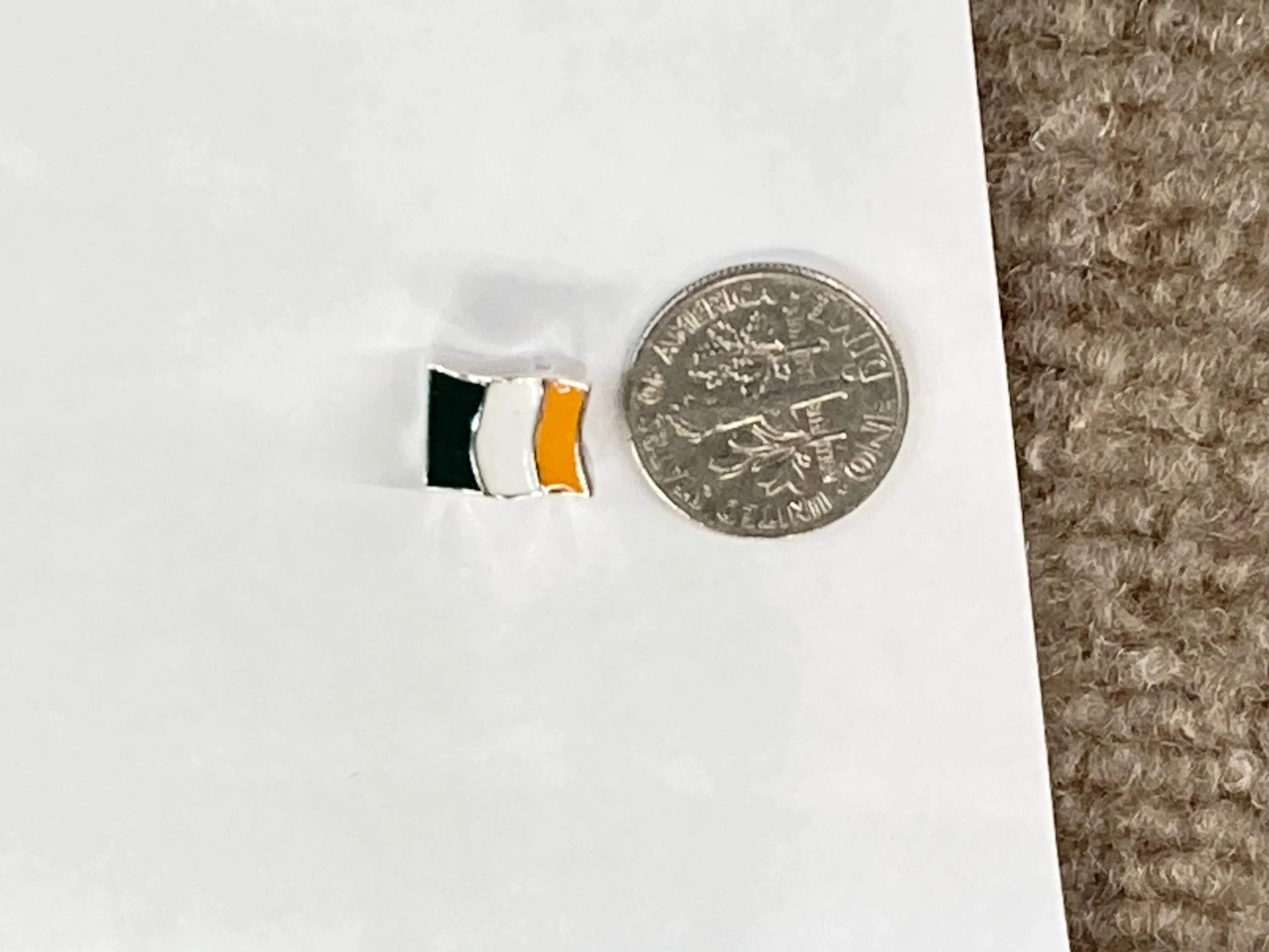 Ireland Flag Silver Bead