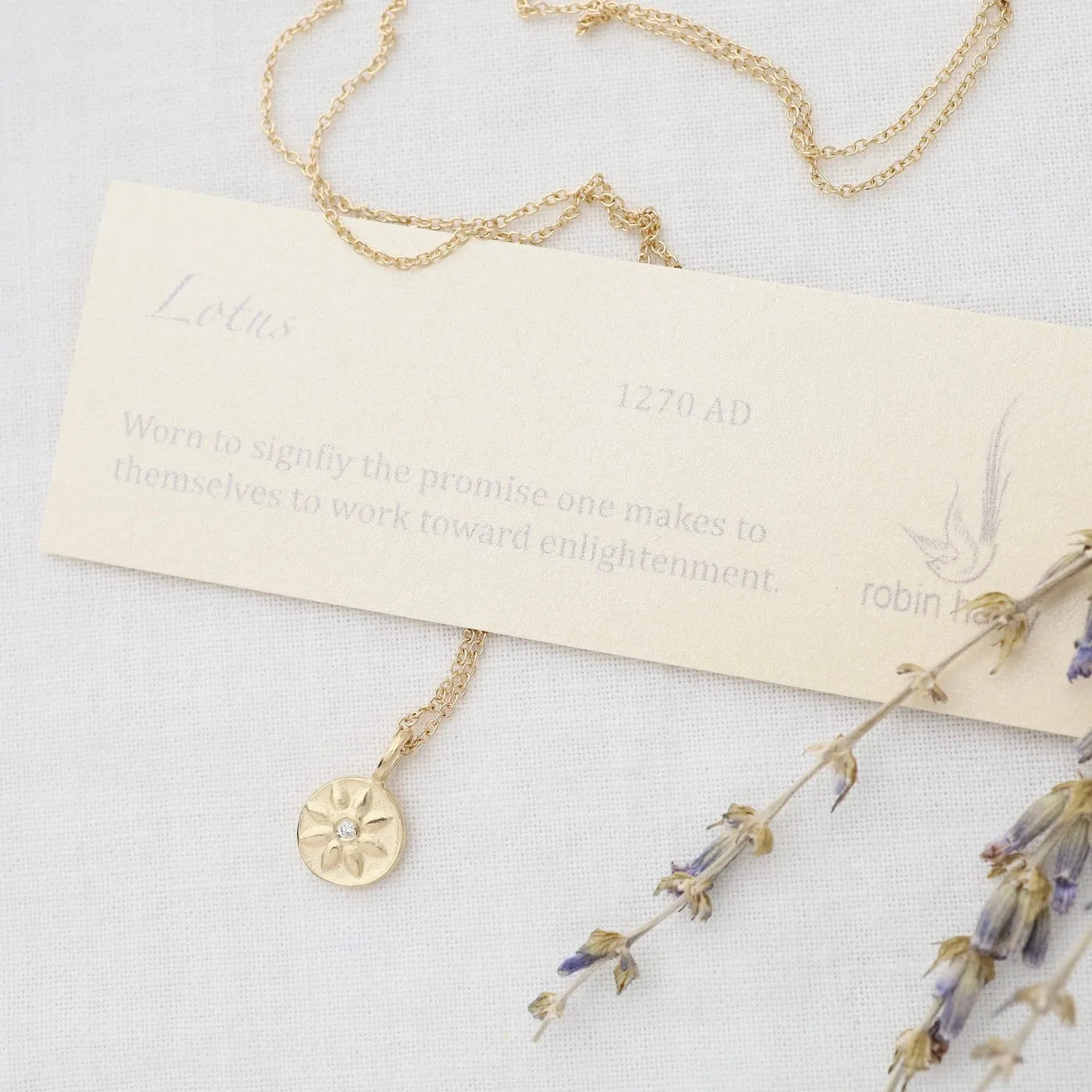 Lotus Diamond Delicate Necklace