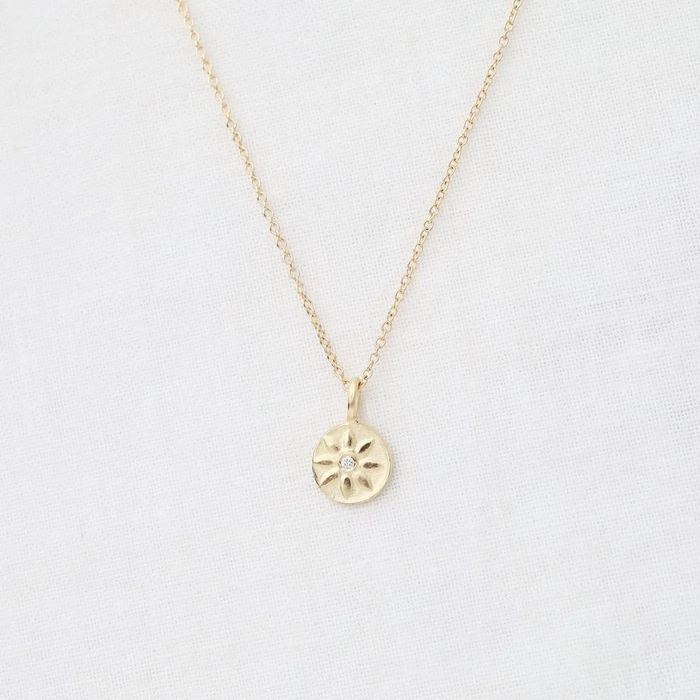 Lotus Diamond Delicate Necklace