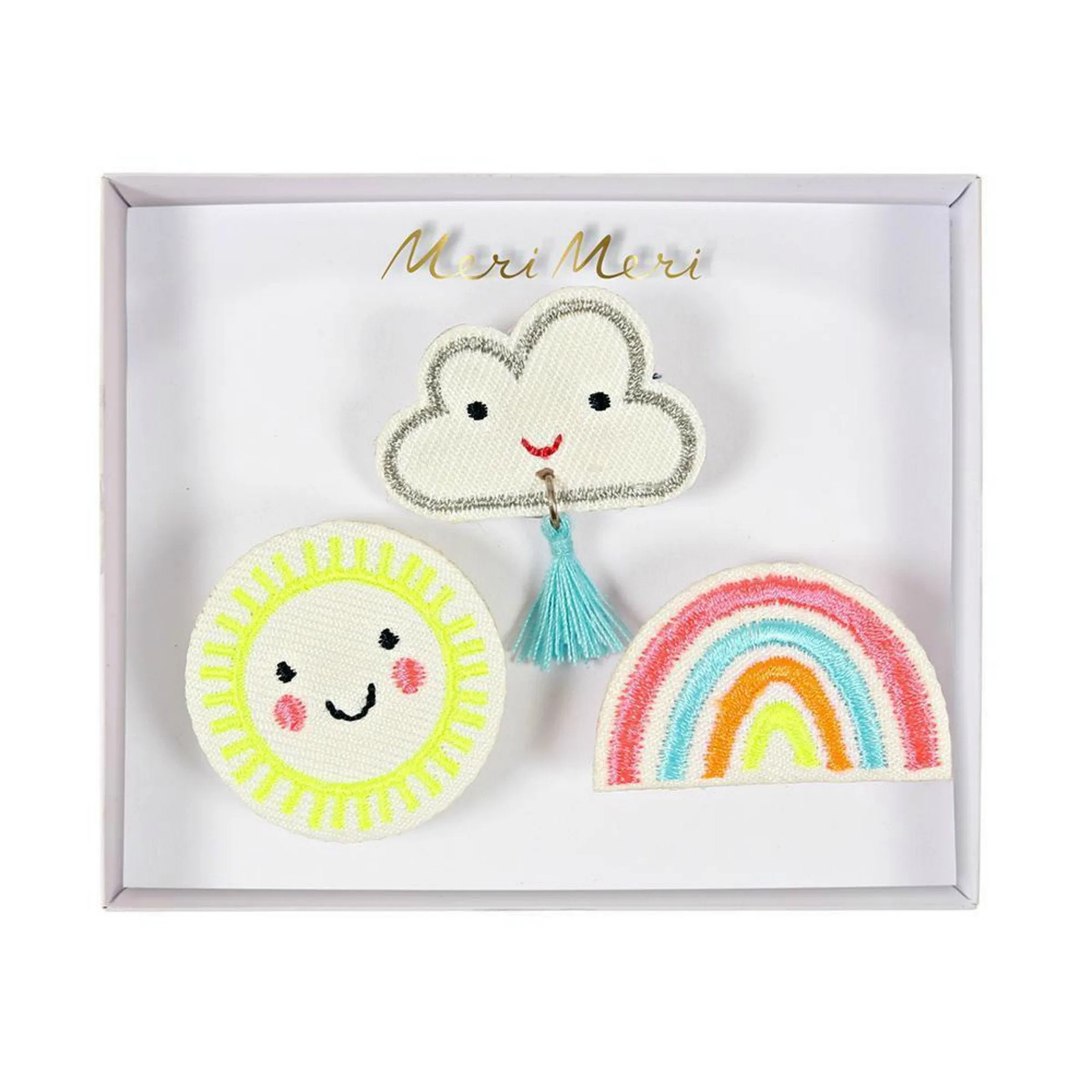 Meri Meri Glitter Weather Faces Brooches