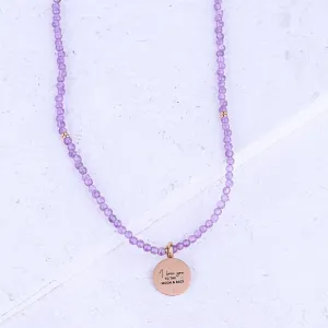 MICRO GEMSTONE NECKLACE - AMETHYST