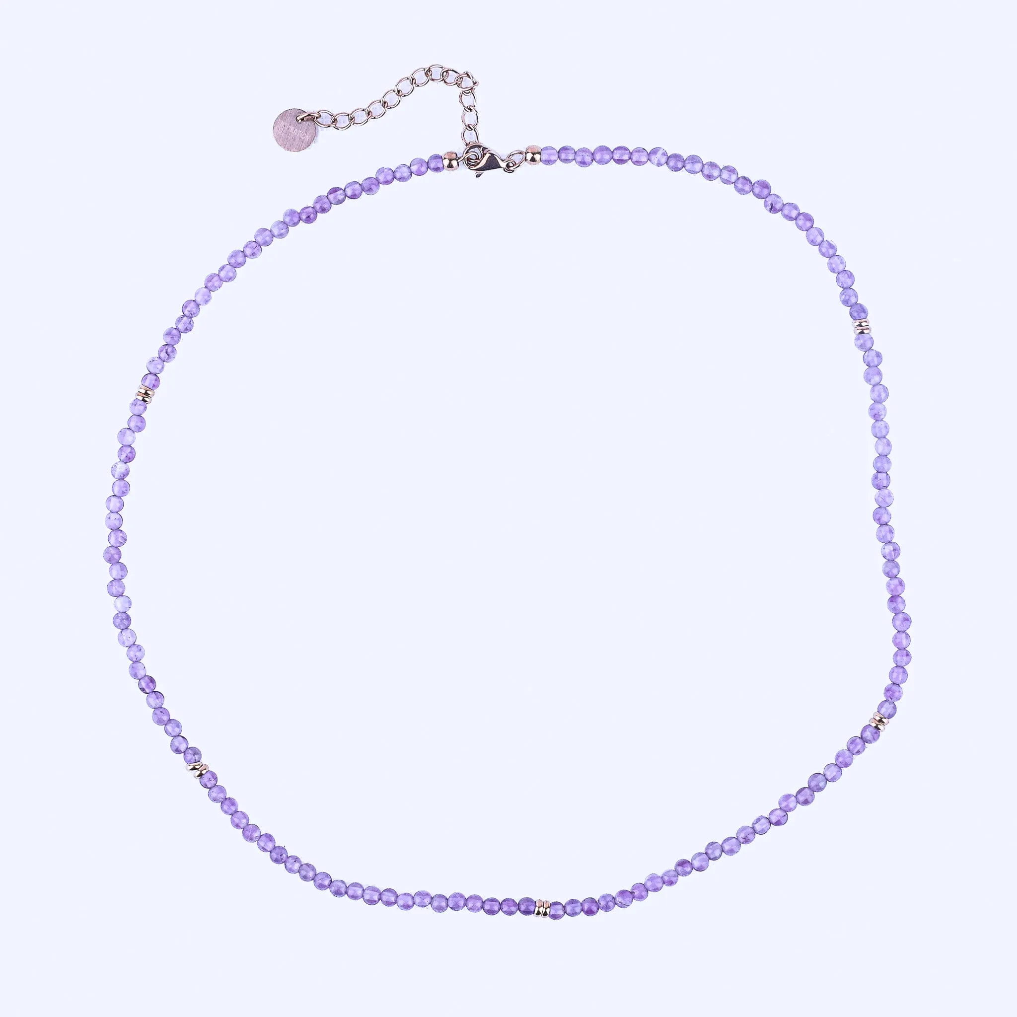 MICRO GEMSTONE NECKLACE - AMETHYST