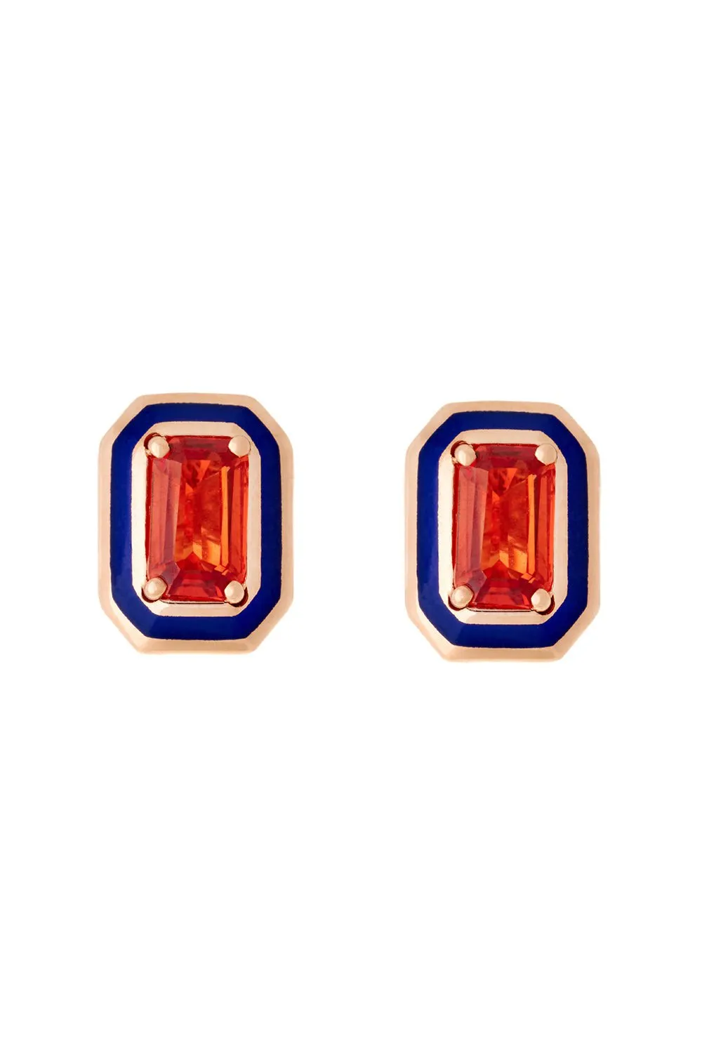 Mina Orange Sapphire Earrings