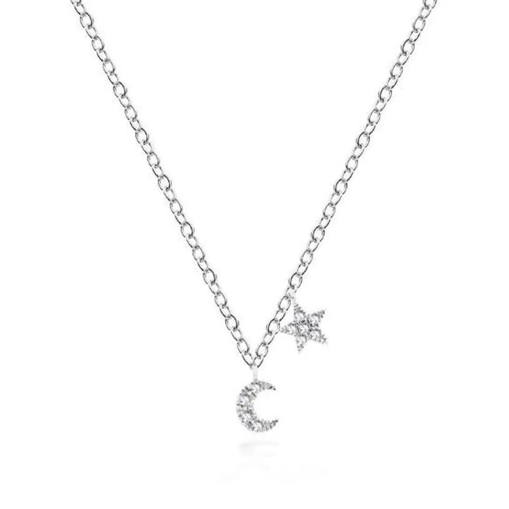 Mini Moon and Star Necklace