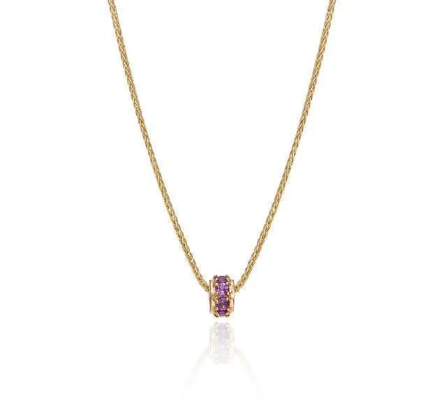 Mother's Rondelles Collection Amethyst Rondelle