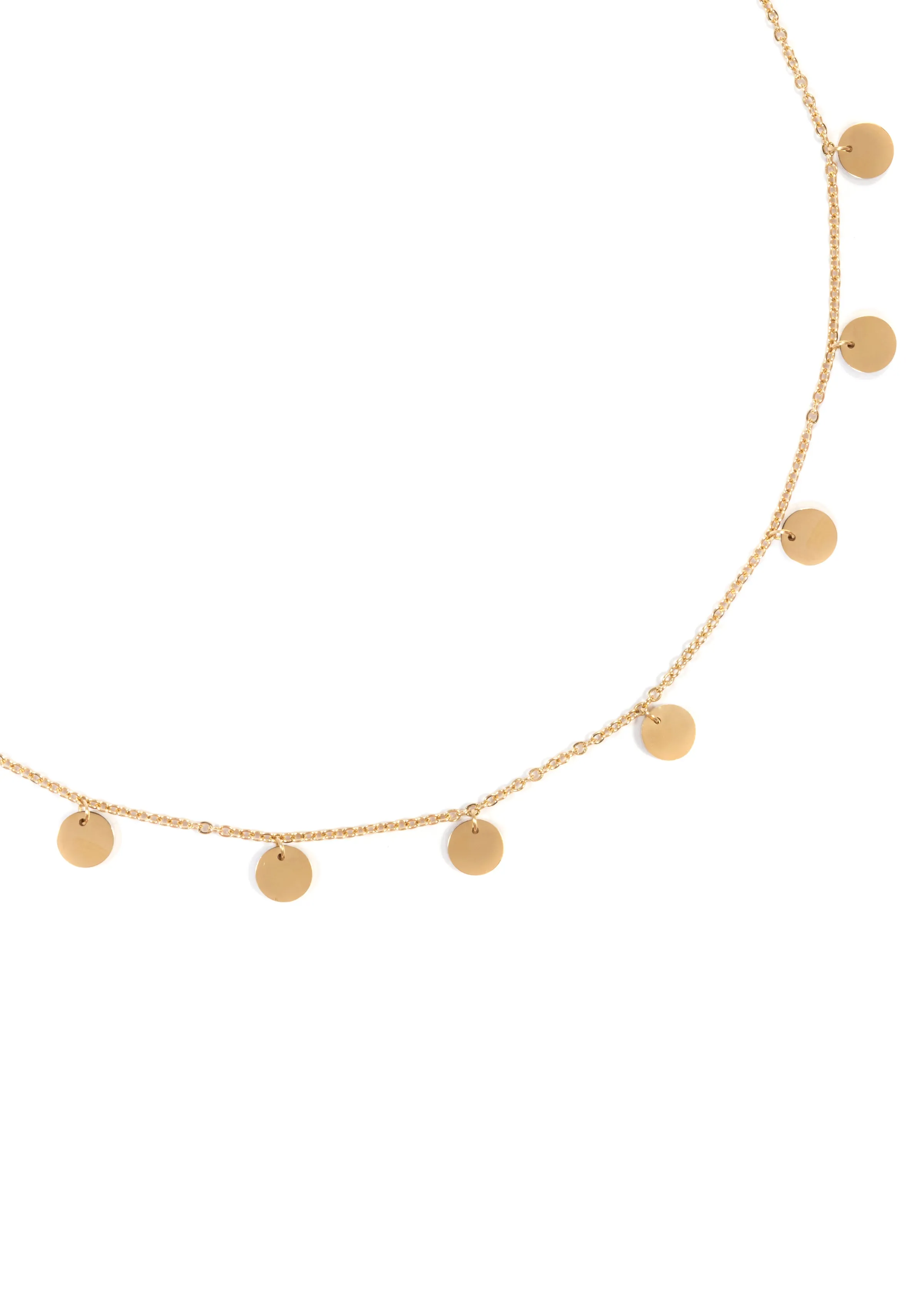 Multi Circles Necklace Gold