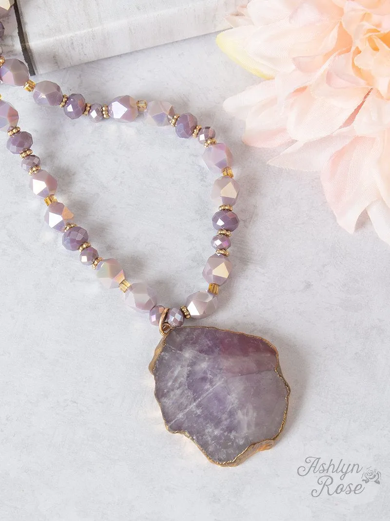 Must Be Mauve Amethyst Stone Necklace