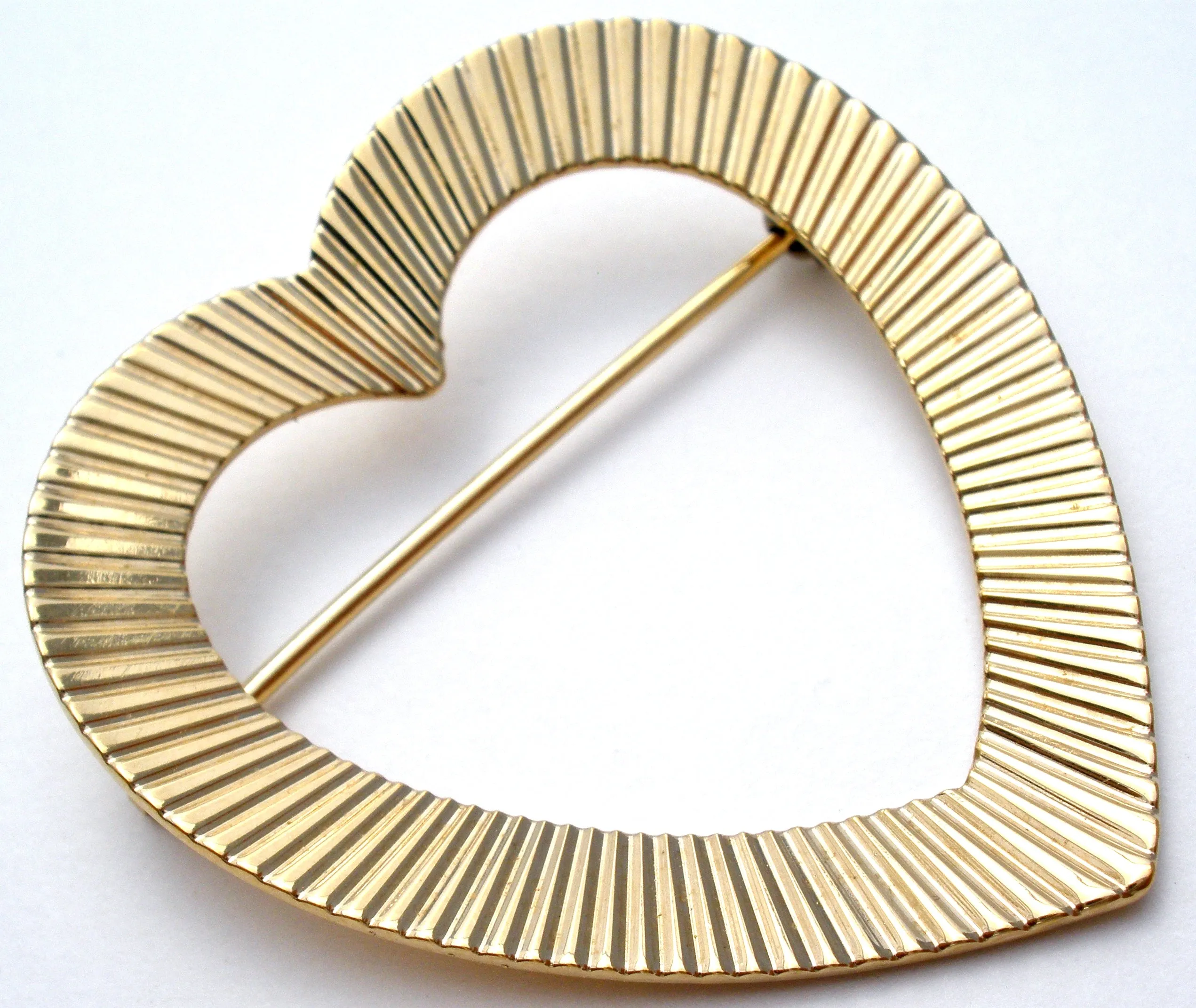 Napier Gold Over Sterling Silver Heart Pin