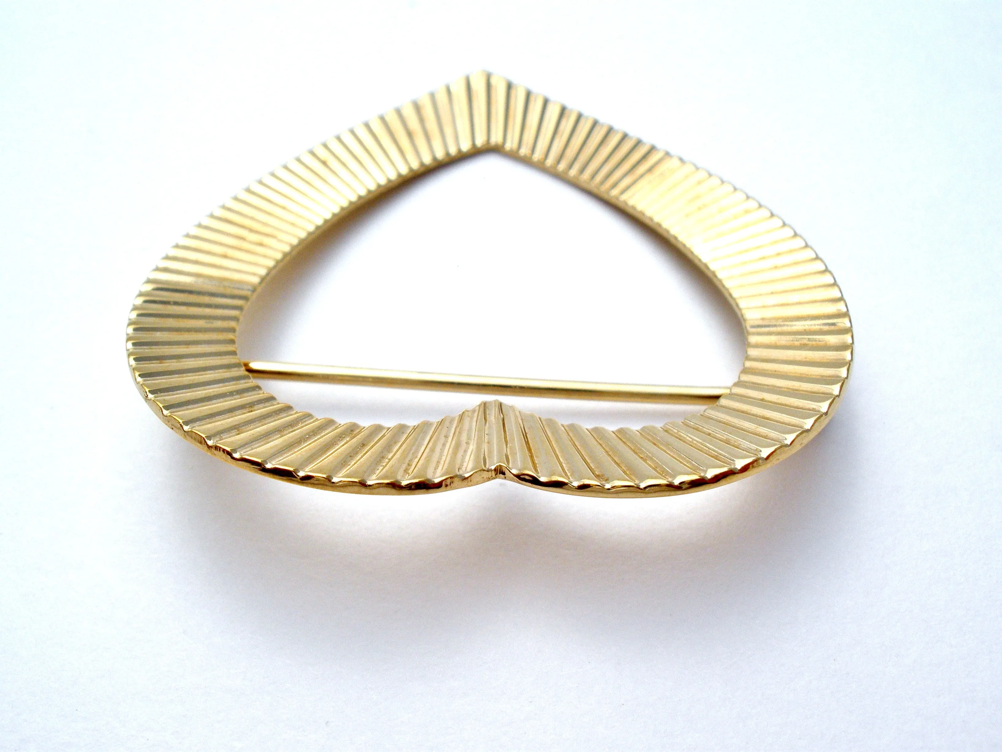 Napier Gold Over Sterling Silver Heart Pin