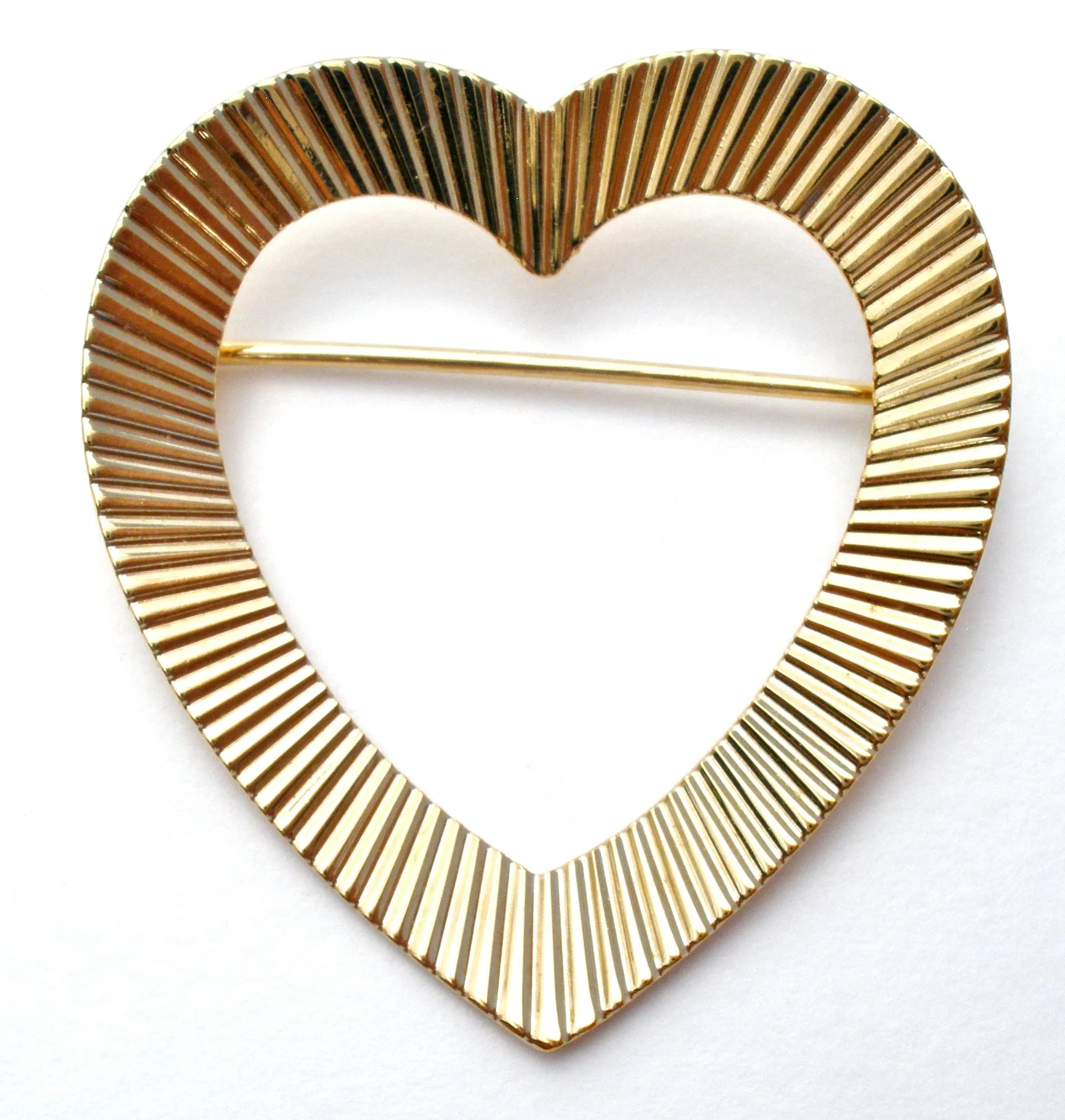 Napier Gold Over Sterling Silver Heart Pin