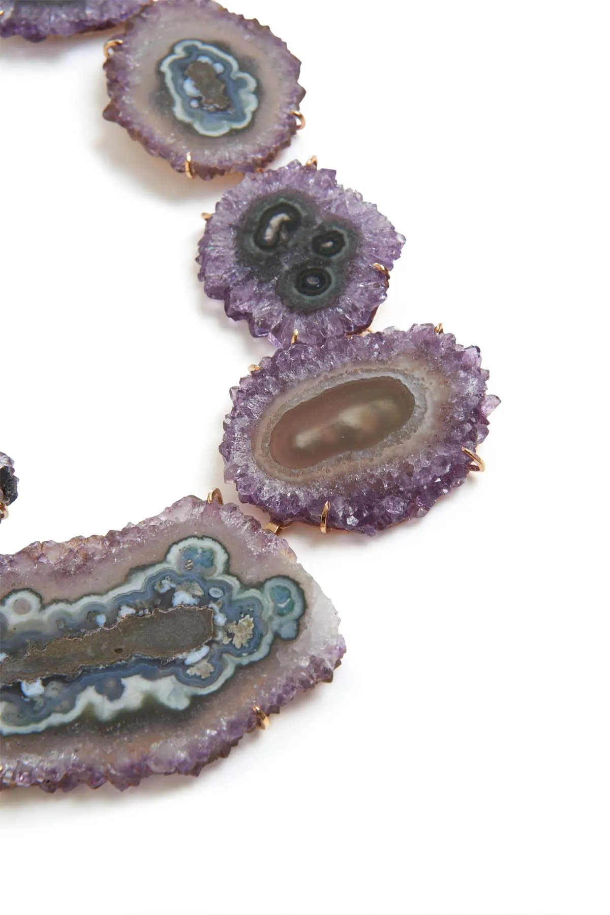 Necklace in Amethyst Stalactite