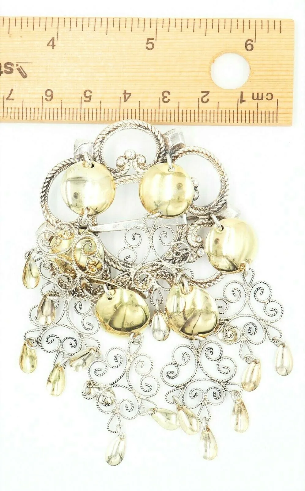 Norwegian Solje 925 Sterling Silver & Gold Plated Brooch