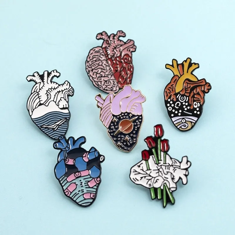 Novelty Pin Heart Alloy Enamel Unisex Brooches