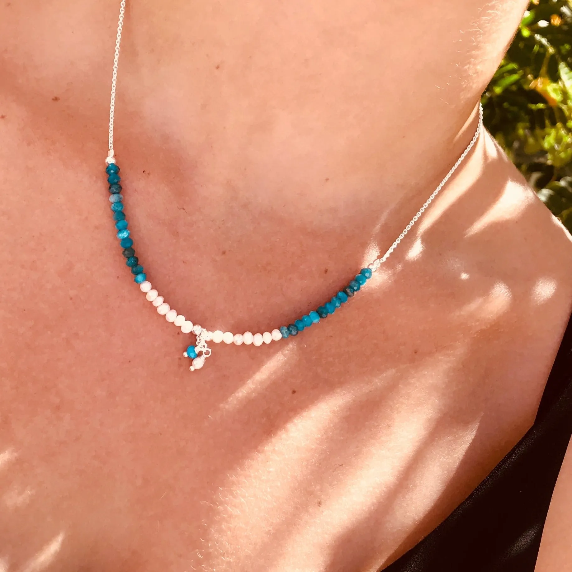 Ocean Spell Apatite Necklace Silver