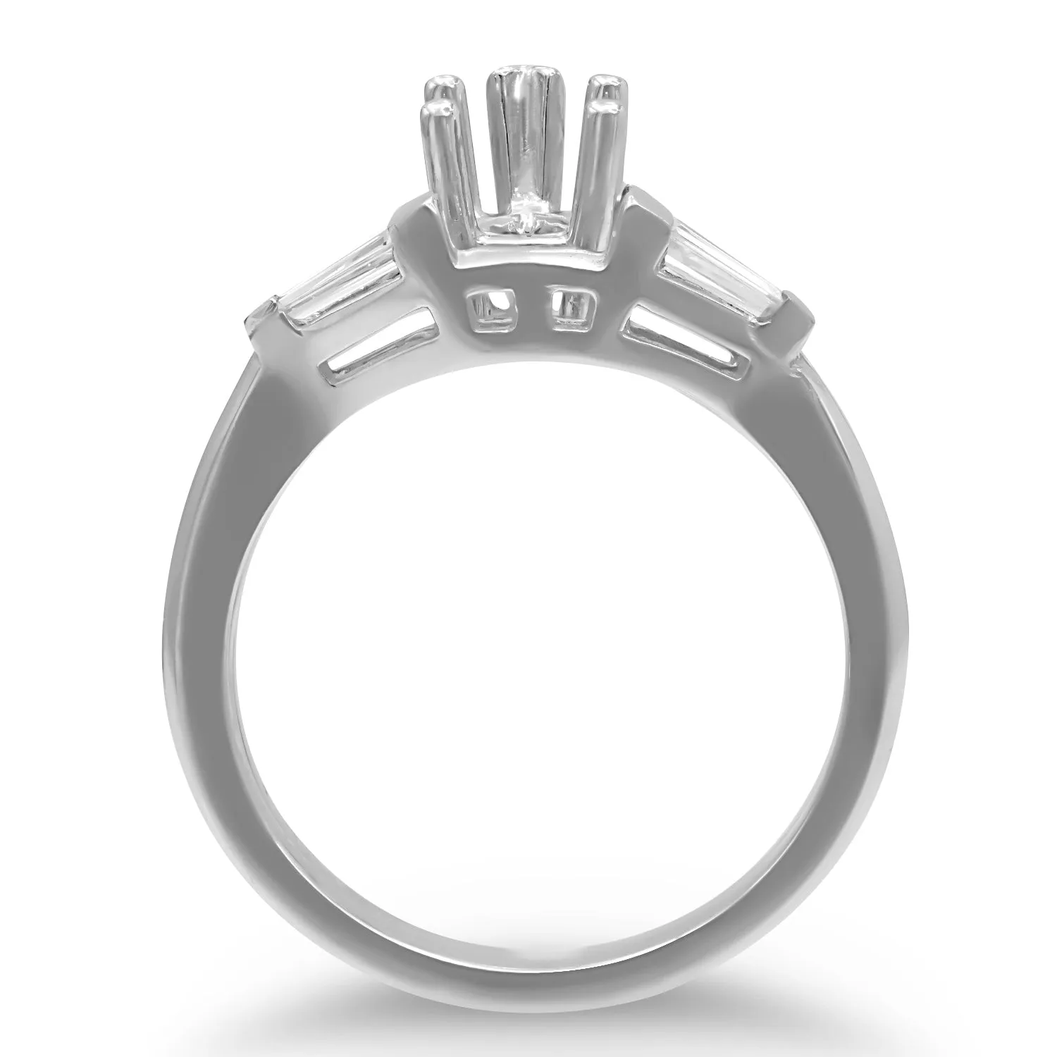 Pear Diamond Semi-mount Ring Engagement Set