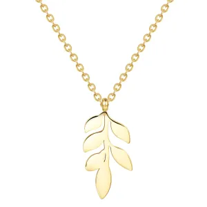 Pretty Leaf Necklace Gold