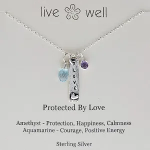 Protected By Love Heart Necklace By Live Well