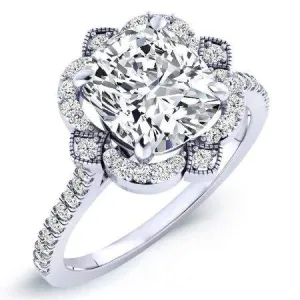 Rockrose - Cushion Lab Diamond Engagement Ring (IGI Certified)