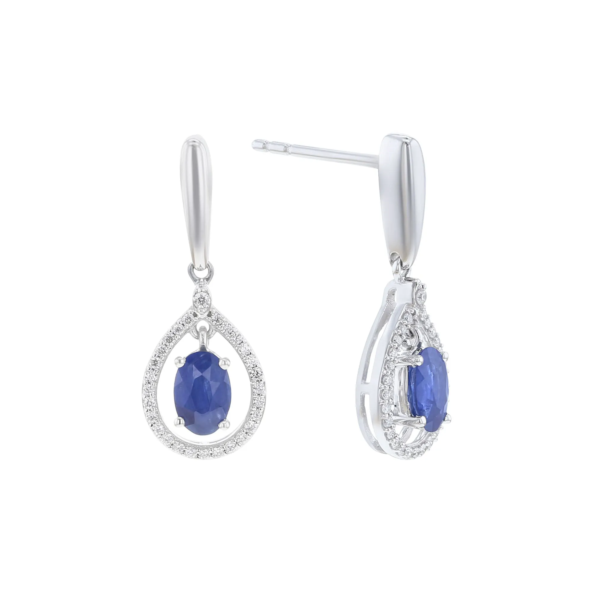 Samara Sapphire & Diamond Drop Earrings