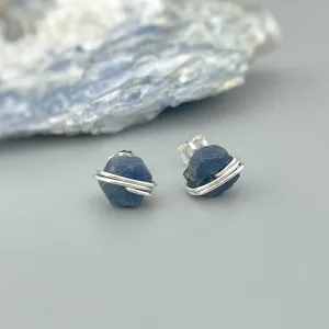 Sapphire Earrings Blue Sapphire Stud earrings Sterling Silver