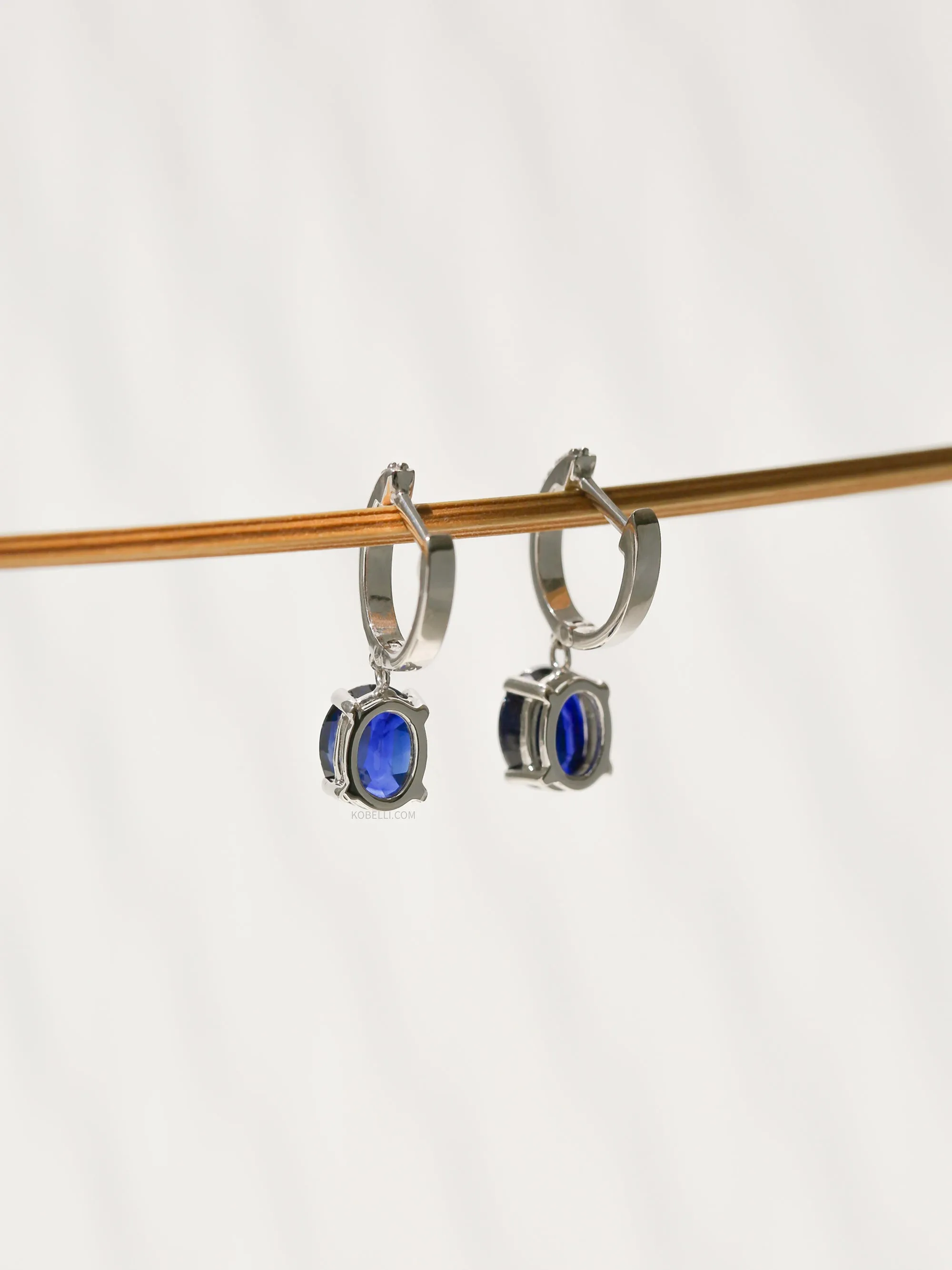 Sapphire Pendant Mini Hoops