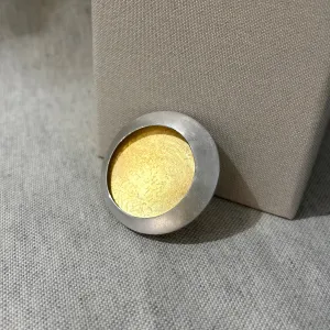 Silver & Gold Etch Brooch