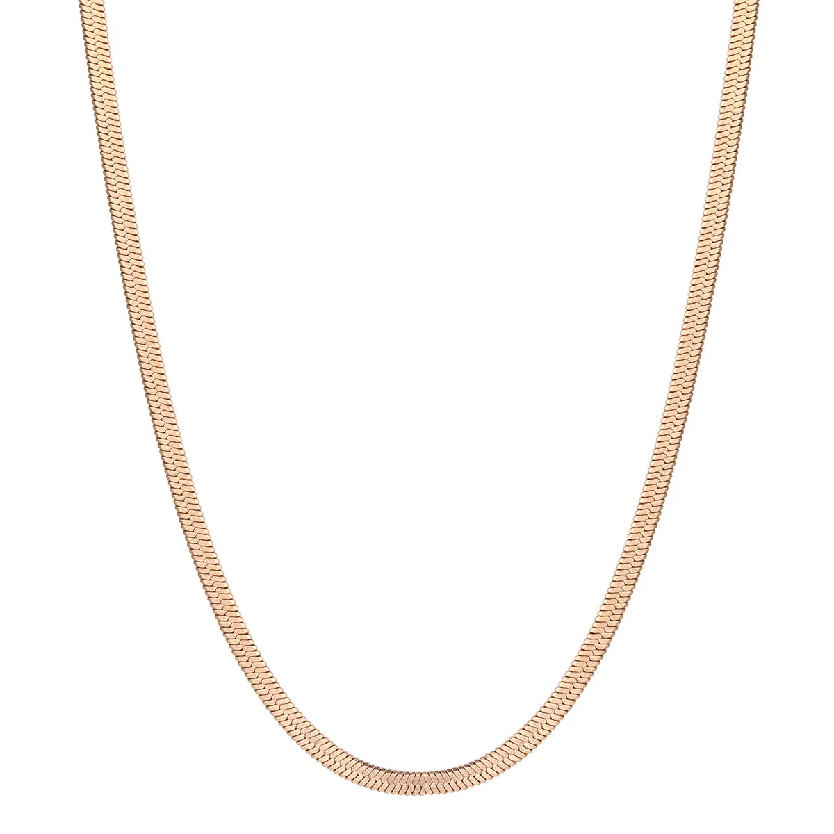 Snake Chain Necklace Rose Gold