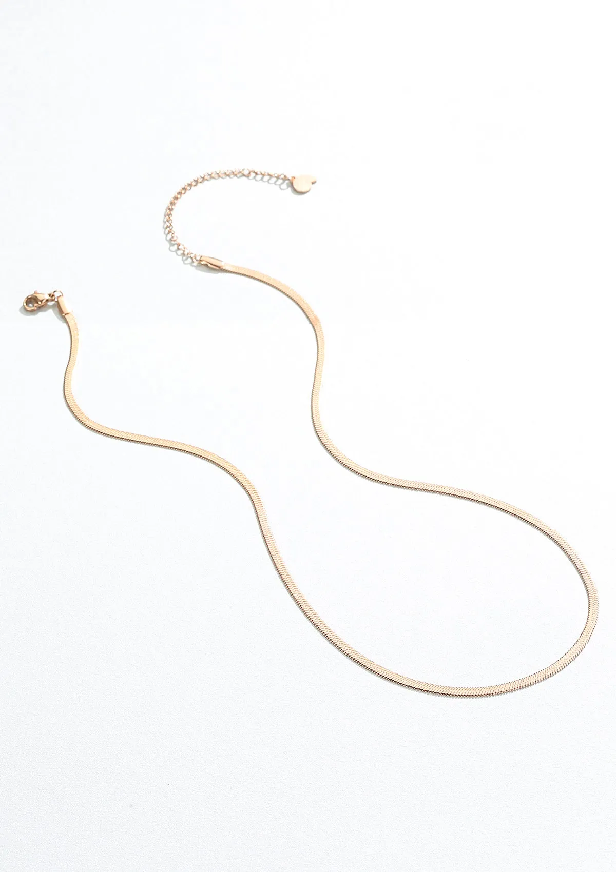 Snake Chain Necklace Rose Gold