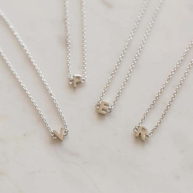 SOPHIE - Little Letter Necklace - Silver