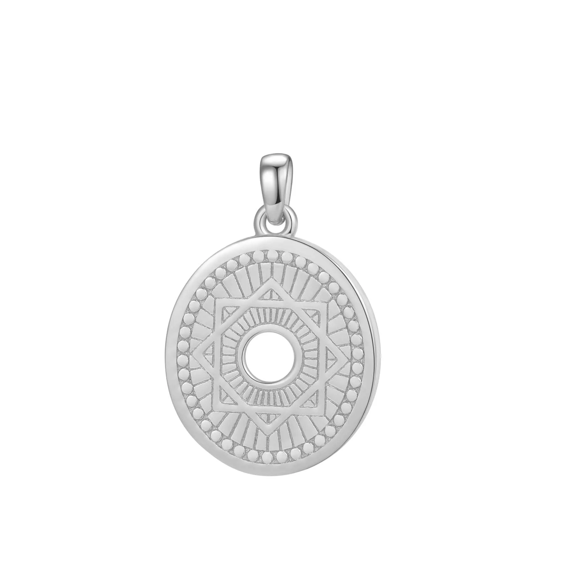 Star of Lakshmi Mandala Pendant Necklace for Insight Sterling Silver