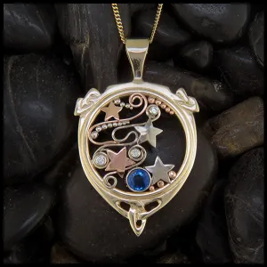 Starry Sapphire & Diamond Pendant