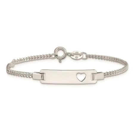 Sterling Silver Adjustable Baby ID Bracelet