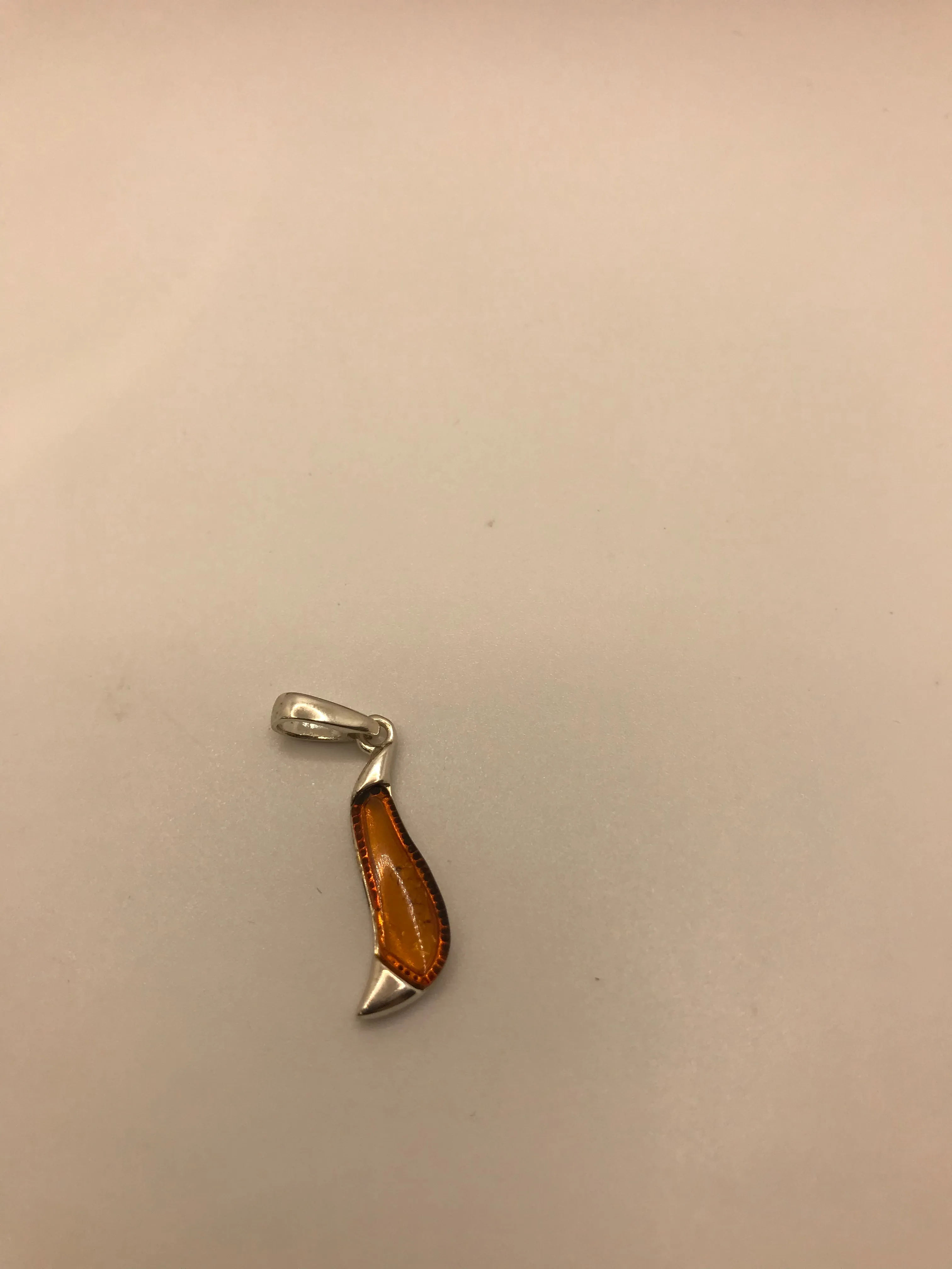 Sterling silver amber pendants