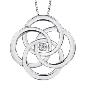 Sterling Silver and Canadian Diamond Pulse Pendant