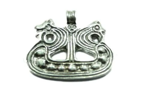 Sterling Silver Bornholm Viking Ship Scandinavian Pendant