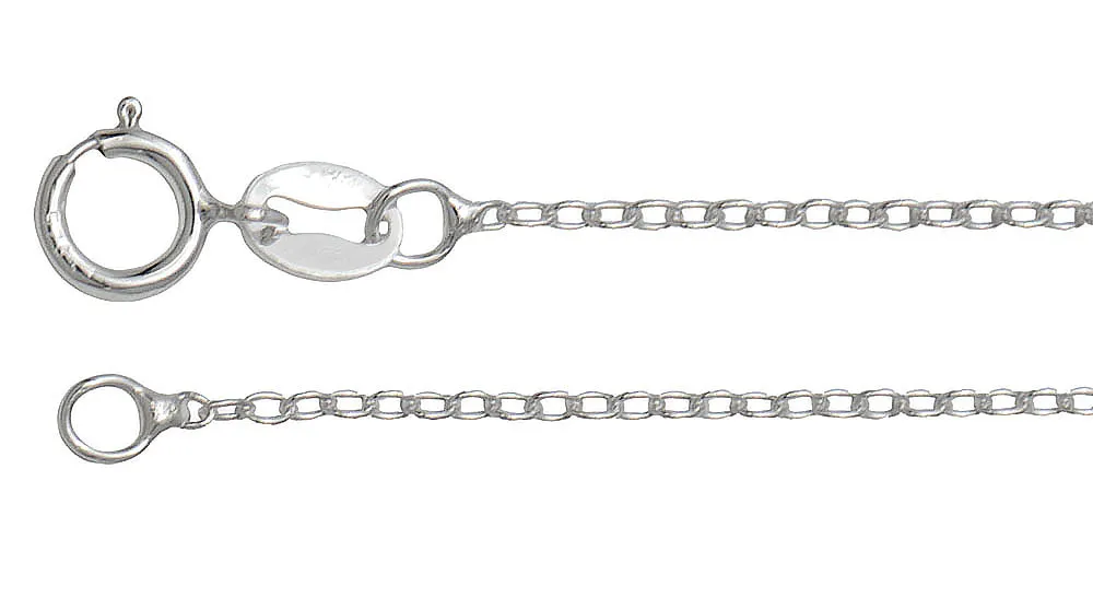 Sterling Silver Chain, Various Sizes & Styles