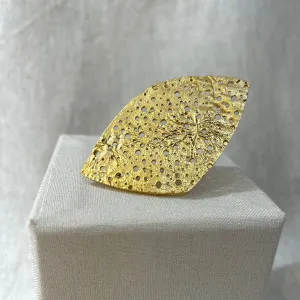 Textured Gold Brooch