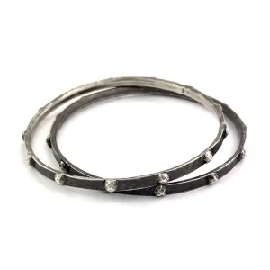 THIRTEEN MOONS Riveted Bracelet - Silver