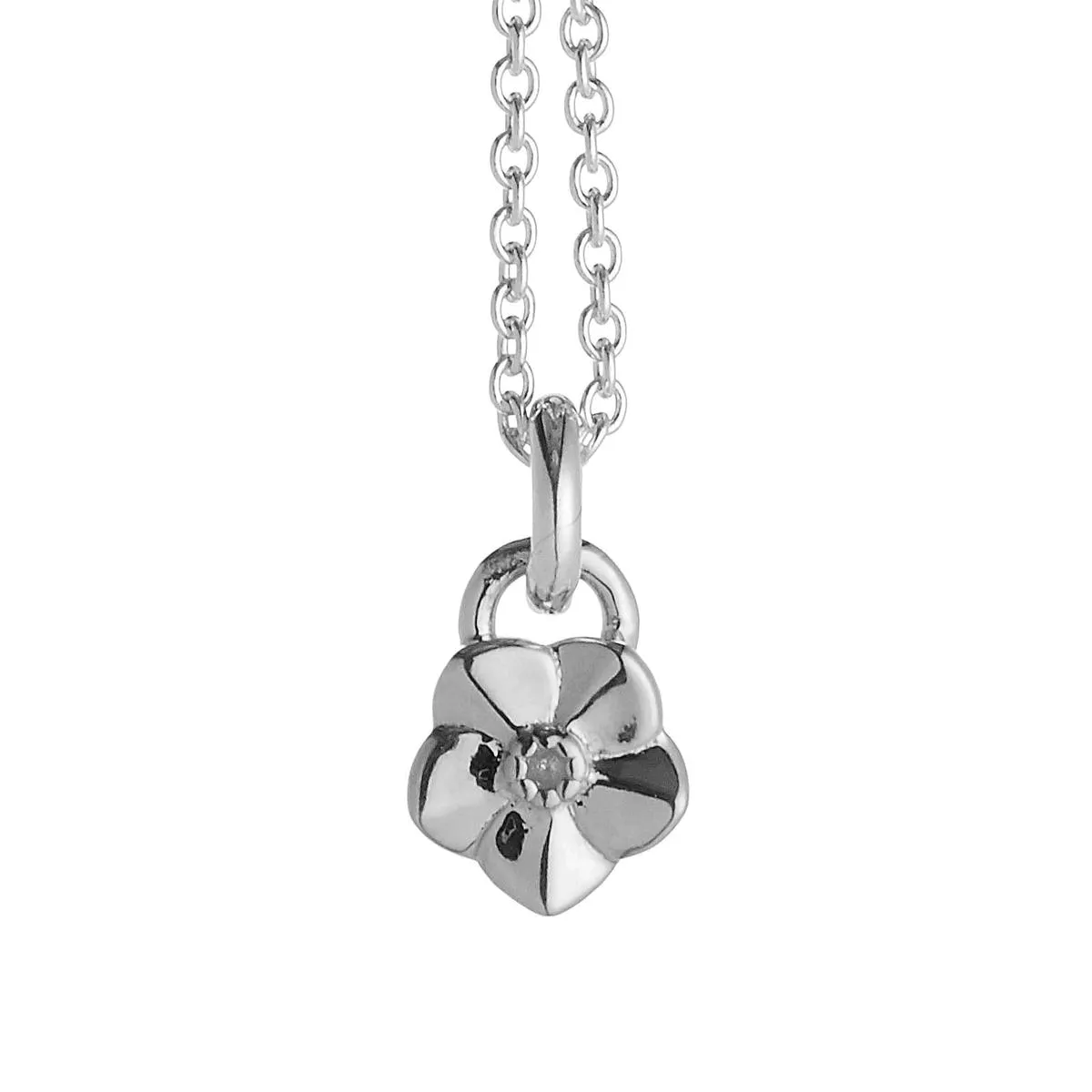 Tiny Forget-Me-Not Silver Necklace