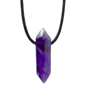 Unisex Amethyst Point Necklace