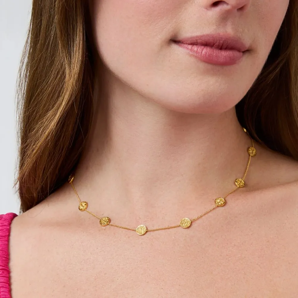 Valencia Coin Delicate Station Necklace