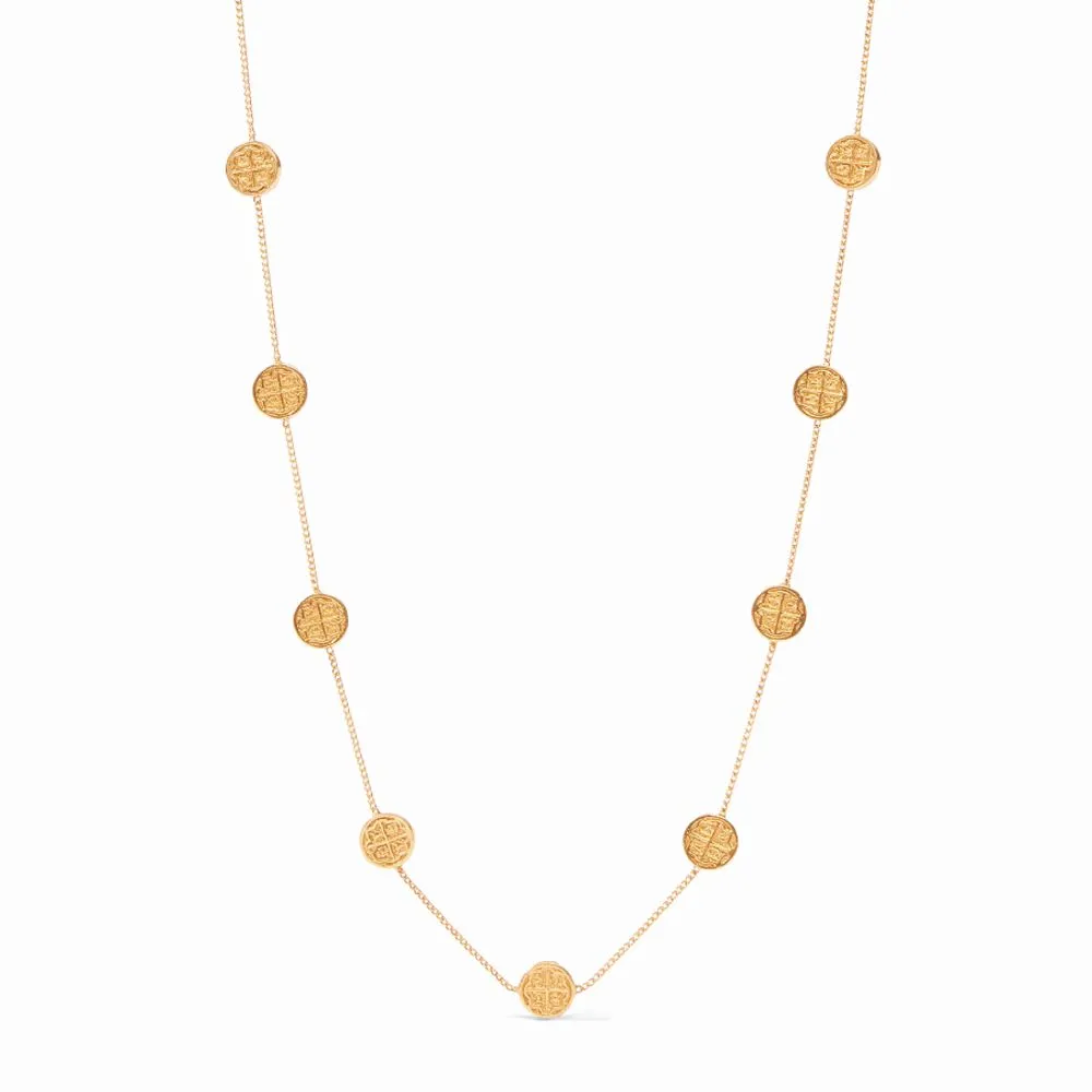 Valencia Coin Delicate Station Necklace