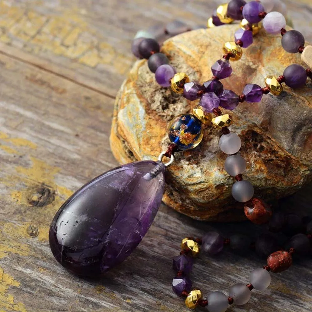 Walumarra Jasper Amethyst Pendant Necklace