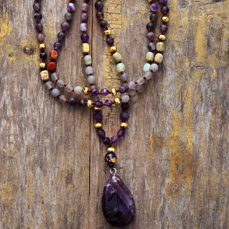 Walumarra Jasper Amethyst Pendant Necklace