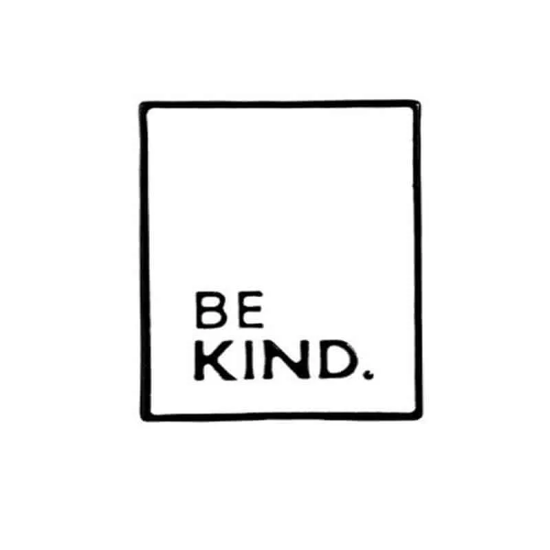 White Enamel Pin 'Be Kind' | Fun Quote Pins