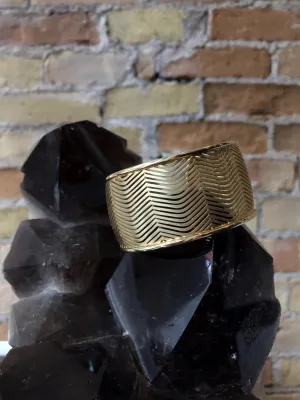 Wide Herringbone Cuff