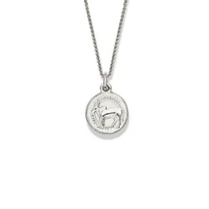 Zodiac Taurus Necklace Pendant Silver